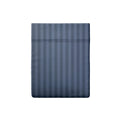 Dobby Stripe Woven Sheet Set - Drap Plat - Satin De Coton - Bleu 06