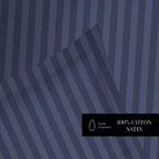 Dobby Stripe Woven - Drap Plat - Satin De Coton - Blue 11