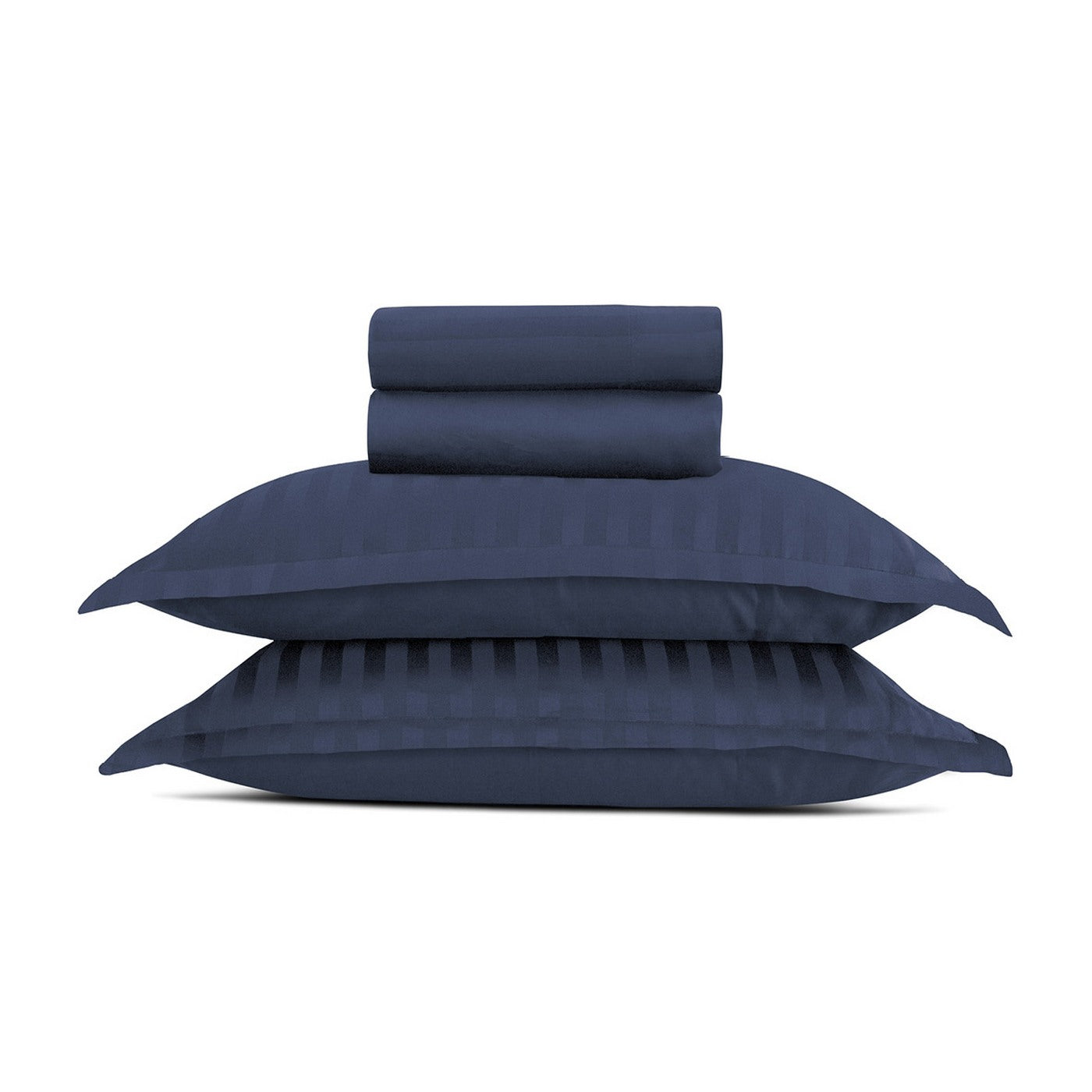 Dobby Stripe Woven - Ensemble De Draps - Satin De Coton - Blue 11