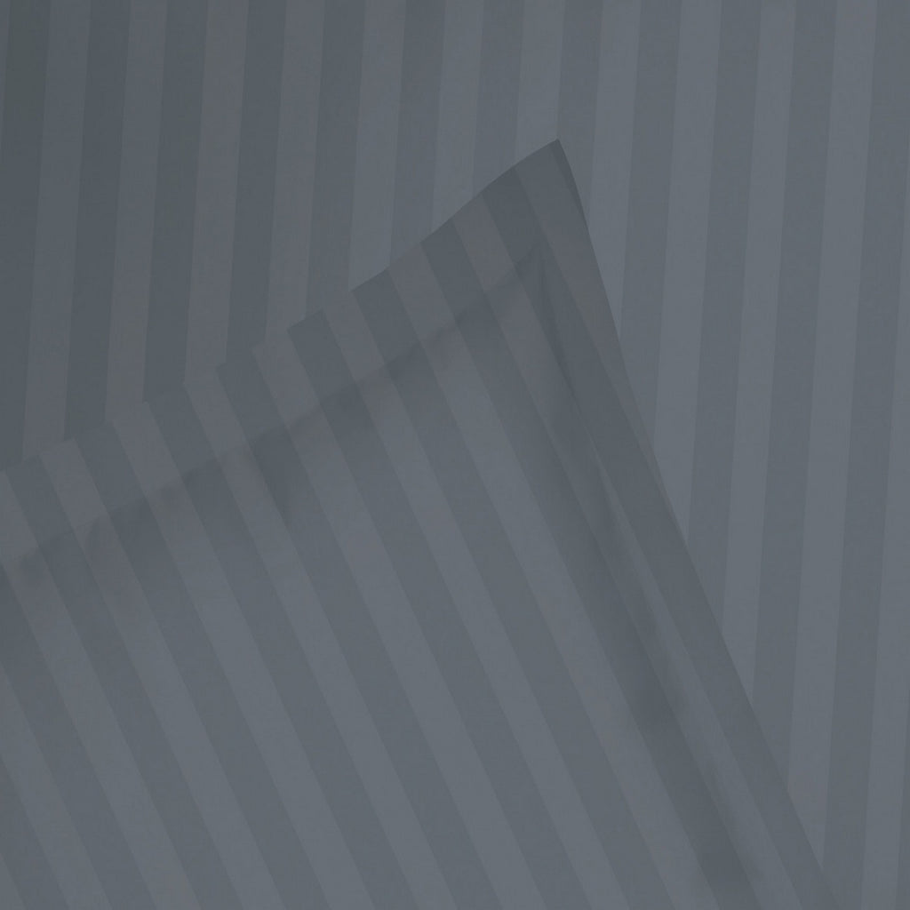 Dobby Stripe Woven - Funda Nórdica + Funda De Almohada - Satén De Algodón - Gris 02
