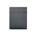 Dobby Stripe Woven Sheet Set - Drap Plat - Satin De Coton - Gris 02