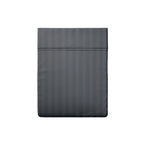 Dobby Stripe Woven Sheet Set - Drap Plat - Satin De Coton - Gris 02