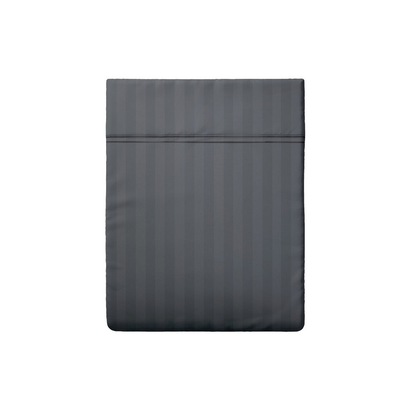 Dobby Stripe Woven Sheet Set - Drap Plat - Satin De Coton - Gris 02