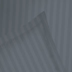 Dobby Stripe Woven Sheet Set - Drap Plat - Satin De Coton - Gris 02