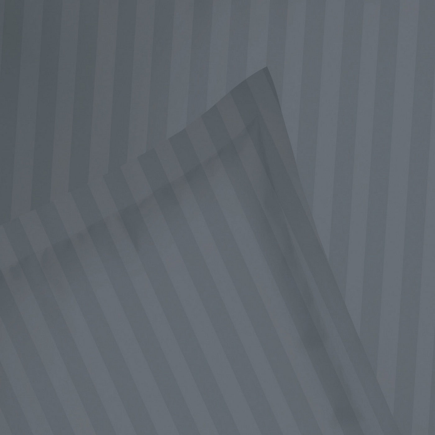 Dobby Stripe Woven Sheet Set - Drap Plat - Satin De Coton - Gris 02