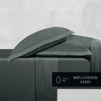 Uni 1 Baratta - Drap Plat - Satin De Coton - Gris 02