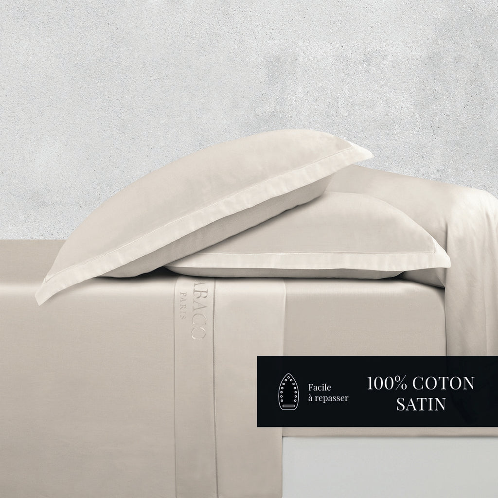 Uni 1 Baratta - Taie D'Oreiller - Satin De Coton - Taupe 05