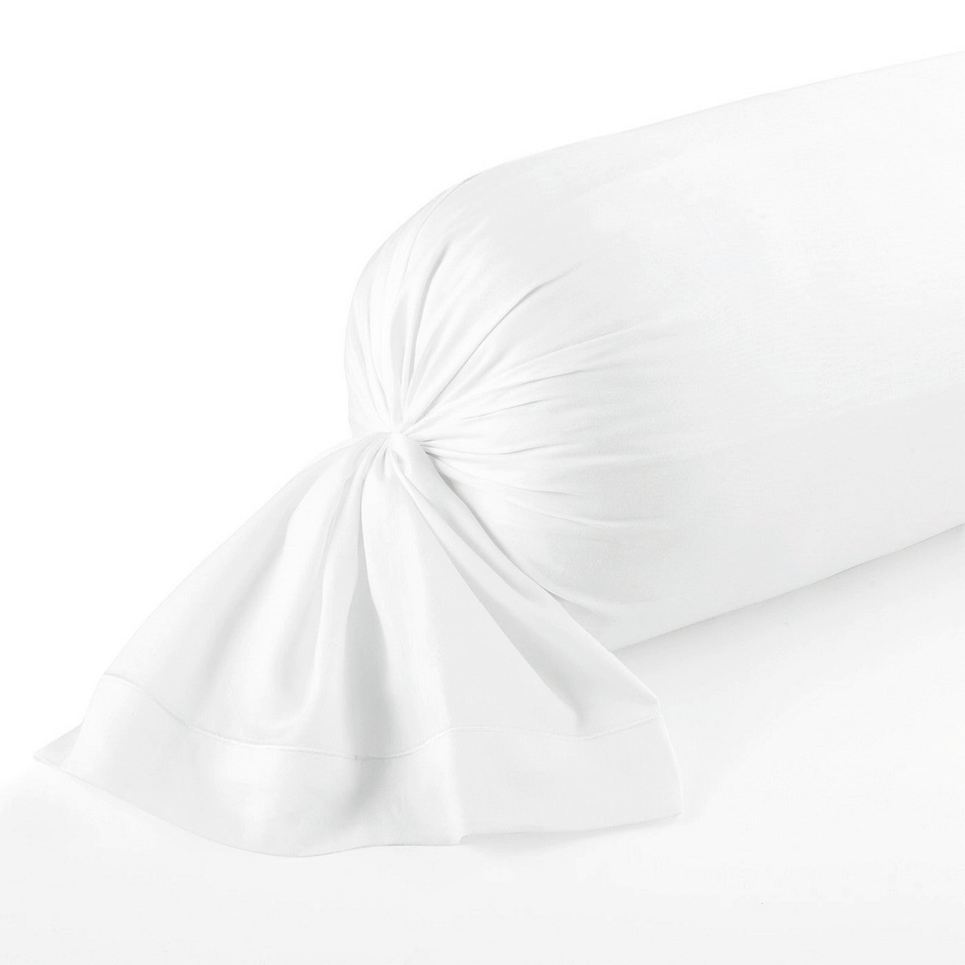 Uni 1 Baratta - Funda De Almohada Cilíndrica - Satén De Algodón - Blanco 01