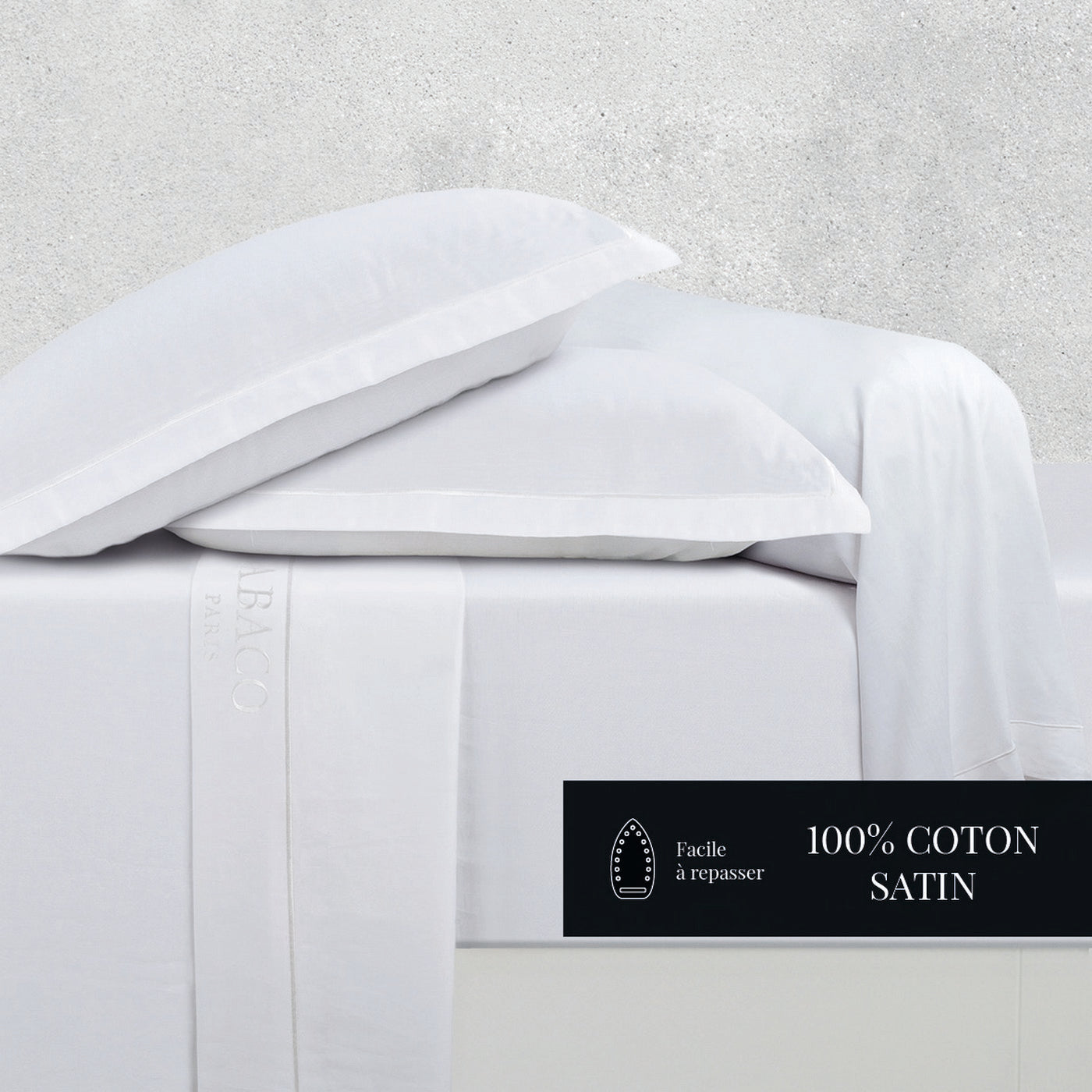 Uni 1 Baratta - Funda De Almohada Cilíndrica - Satén De Algodón - Blanco 01