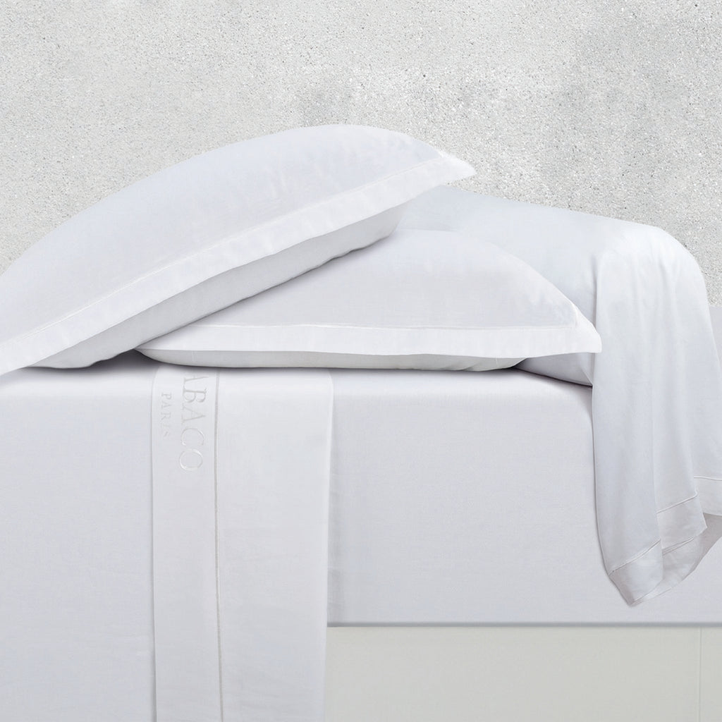 Uni 1 Baratta - Drap Plat - Satin De Coton - Blanc 01