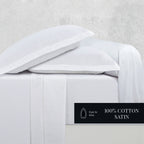 Uni 1 Baratta - Drap Plat - Satin De Coton - Blanc 01