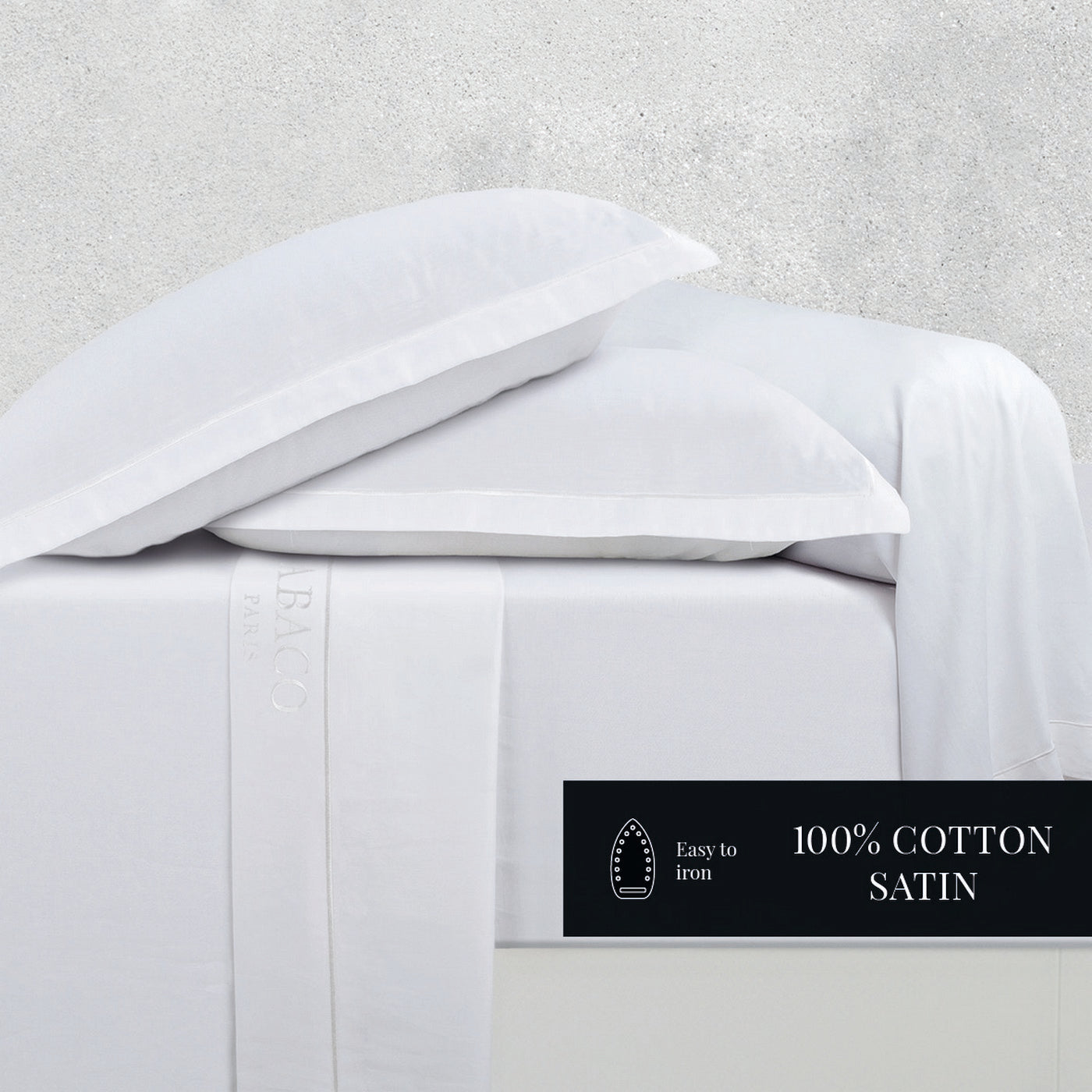 Uni 1 Baratta - Drap Plat - Satin De Coton - Blanc 01