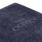 Ecume - Serviette + Drap De Bain Coton Peigné Lt - Bleu Marine