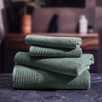 Foam - Combed Cotton Washcloth Lt - Bottle Green