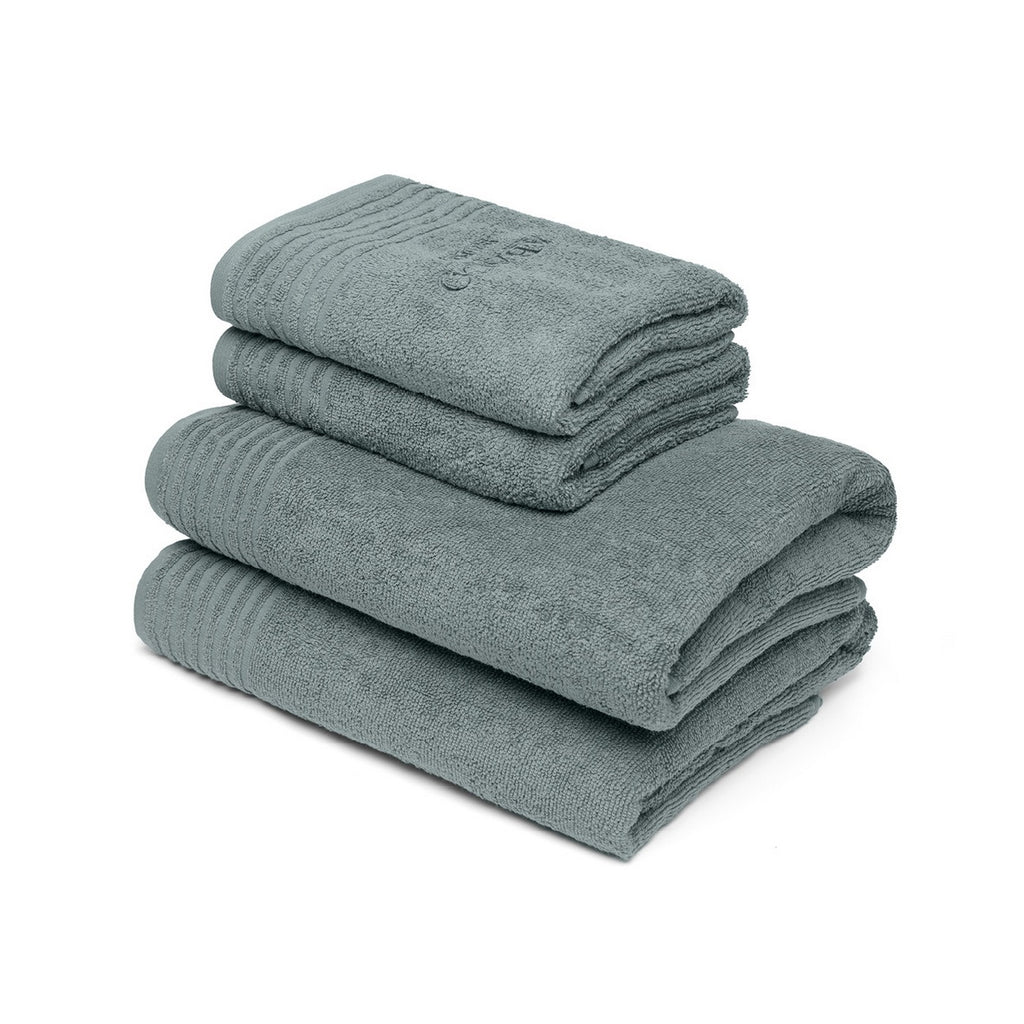 Ecume - Serviette + Drap De Bain Coton Peigné Lt - Vert Bouteille