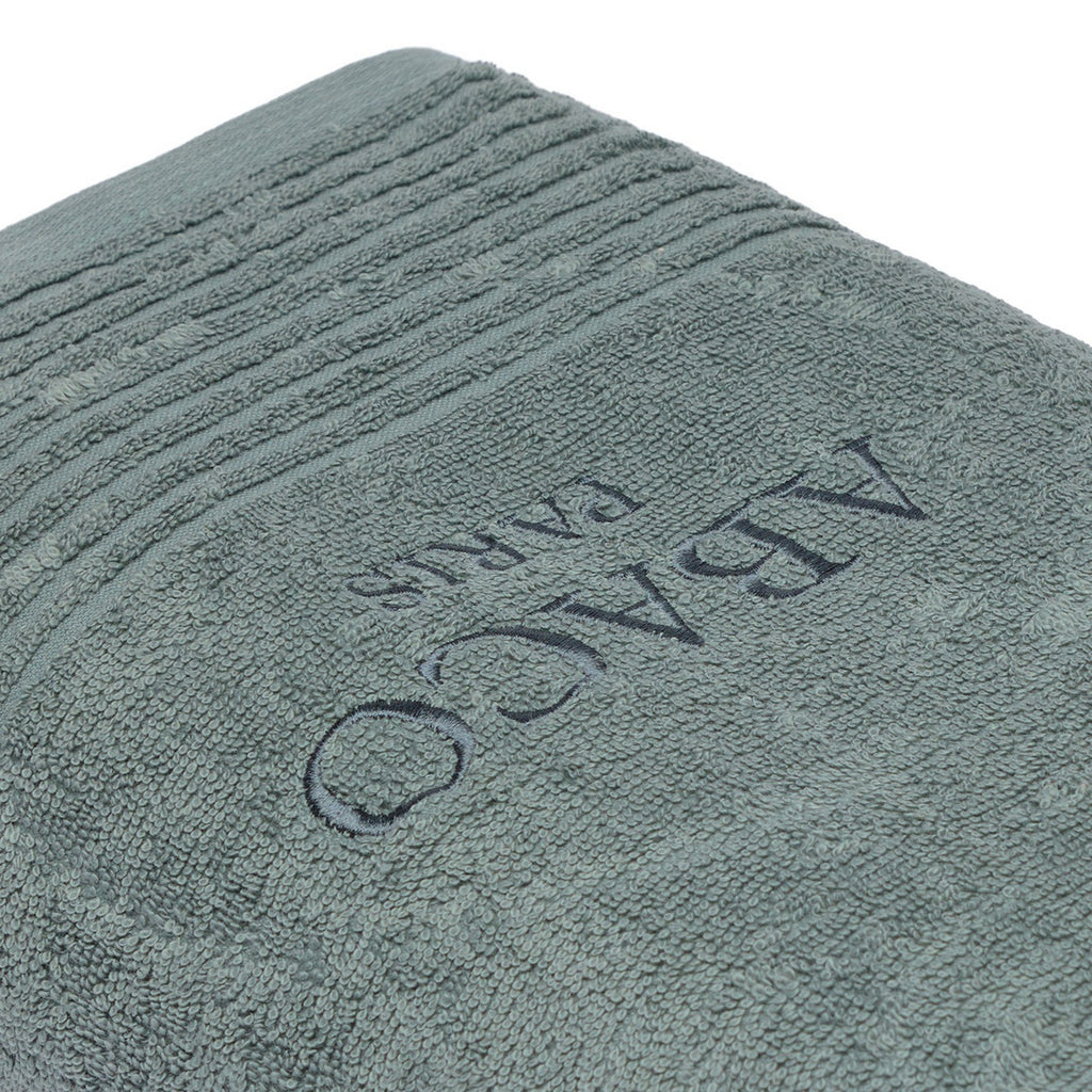 Ecume - Serviette + Drap De Bain Coton Peigné Lt - Vert Bouteille