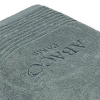 Ecume - Serviette + Drap De Bain Coton Peigné Lt - Vert Bouteille