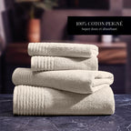 Ecume - Drap De Bain Coton Peigné Lt - Ivoire