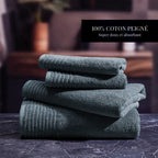 Pattern 19 - Tapis De Bain Coton - Bleu De Prusse
