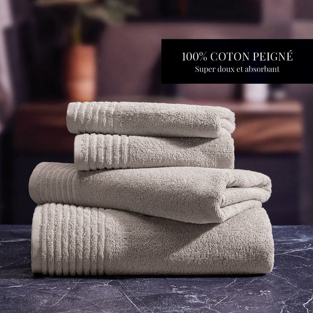 Ecume - Serviette D'Invité Coton Peigné Lt - Sable