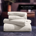 Ecume - Drap De Bain Coton Peigné Lt - Blanc