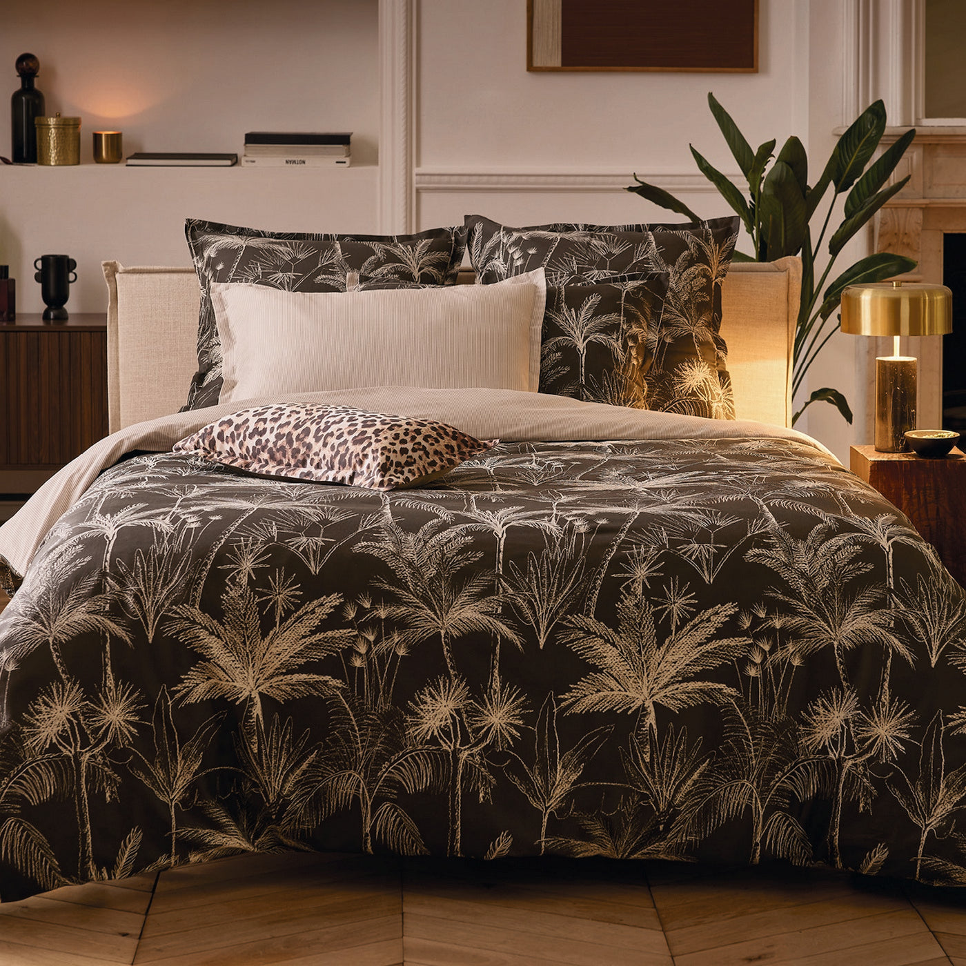 Wild - Taie D'Oreiller - Satin De Coton - Taupe
