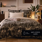 Wild - Taie D'Oreiller - Satin De Coton - Taupe