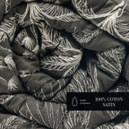 Wild - Couvre-Lit - Satin De Coton - Noir
