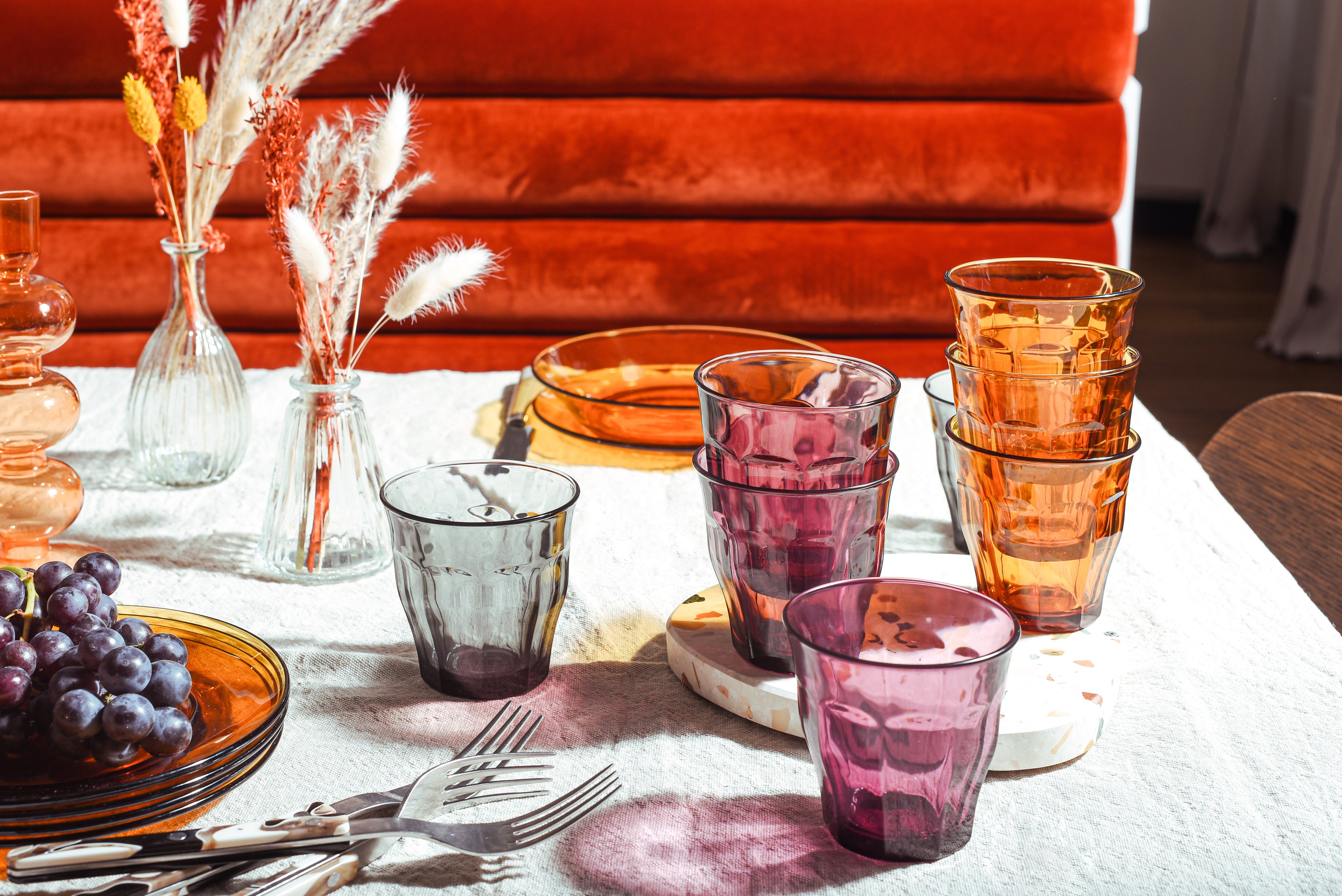 Duralex - Pack De 4 Vasos Picardie - Ciruela - 25Cl