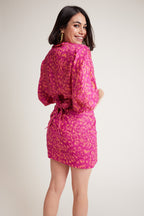 Falda Margaux Leopardo Rosa