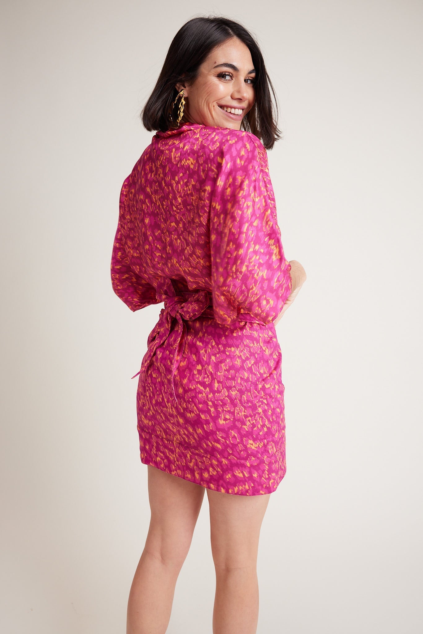 Falda Margaux Leopardo Rosa