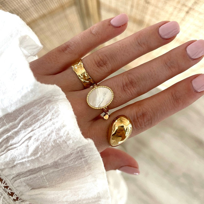 “Gaia” steel ring-Rings-instant-pleasure-Instants Plaisirs | Jewelry