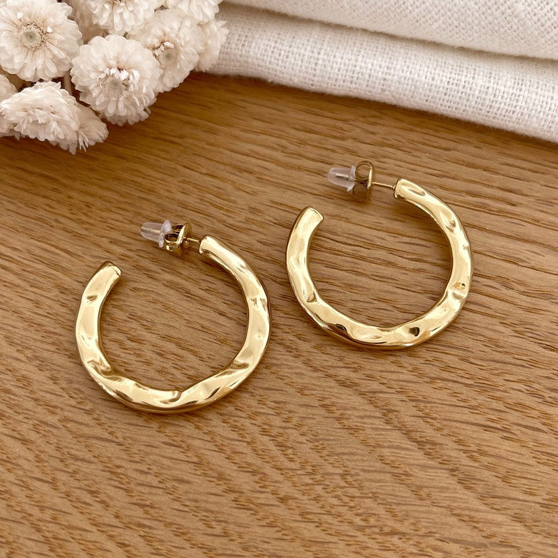 Pendientes aro acero “Olly”-Pendientes-instants-plaisirs-Instants Plaisirs | Joyas