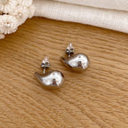 “Mini Gaia” silver steel earrings-Instants-Plaisirs-Earrings-Instants Plaisirs | Jewelry