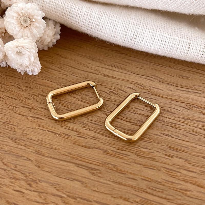 “Rejeane” steel hoop earrings-Earrings-instants-plaisirs-Instants Plaisirs | Jewelry