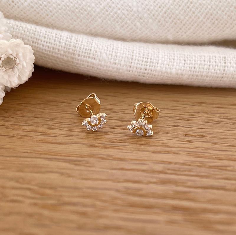 Pendientes “Soline” bañados en oro-Instants-Plaisirs-Pendientes Instants Plaisirs | Joyería