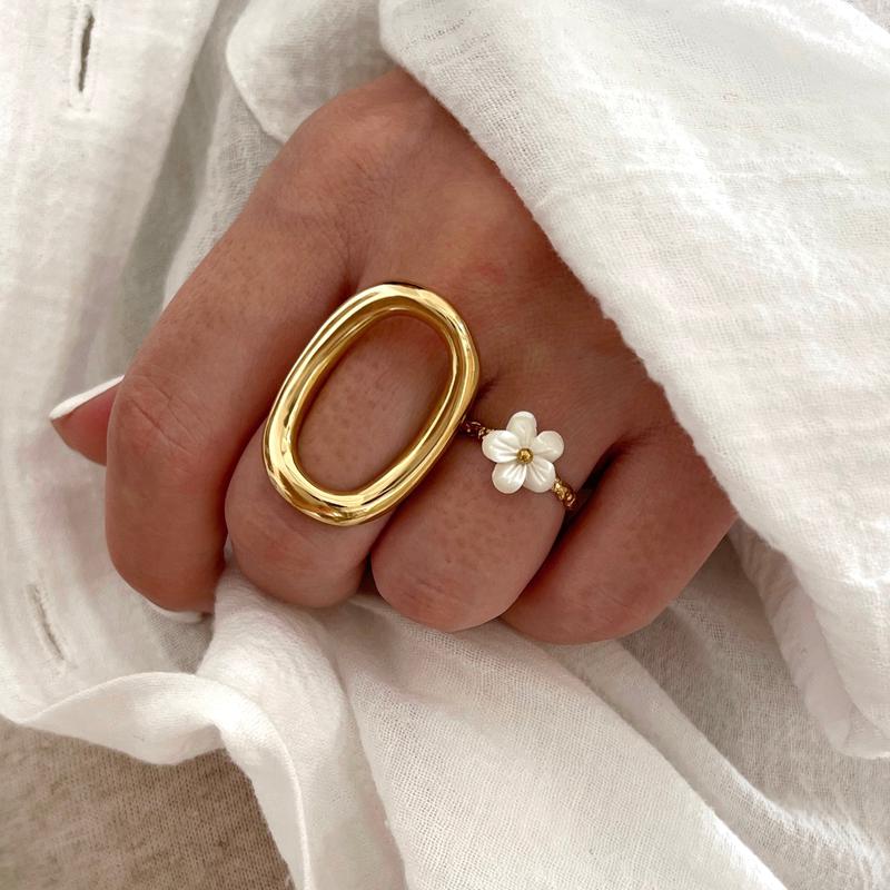 Bague "Katell" acier-Bagues-Instants Plaisirs • Bijoux-Instants Plaisirs | Bijoux