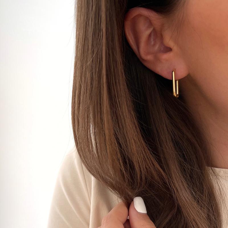 “Rejeane” steel hoop earrings-Earrings-instants-plaisirs-Instants Plaisirs | Jewelry