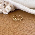 Bague "Trefle" acier-Bagues-instants-plaisirs-Ajustable-Instants Plaisirs | Bijoux