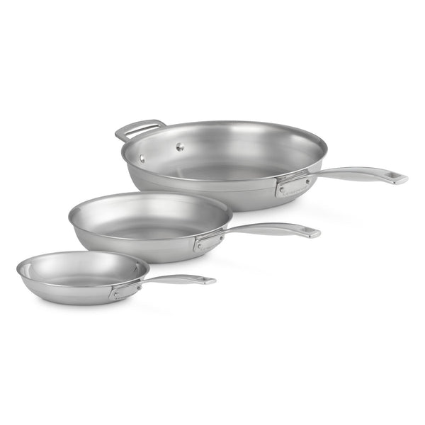 Set 3 Poêles - Inox Classique