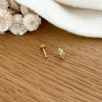 Piercing Oreille "Sunny" Plaqué Or