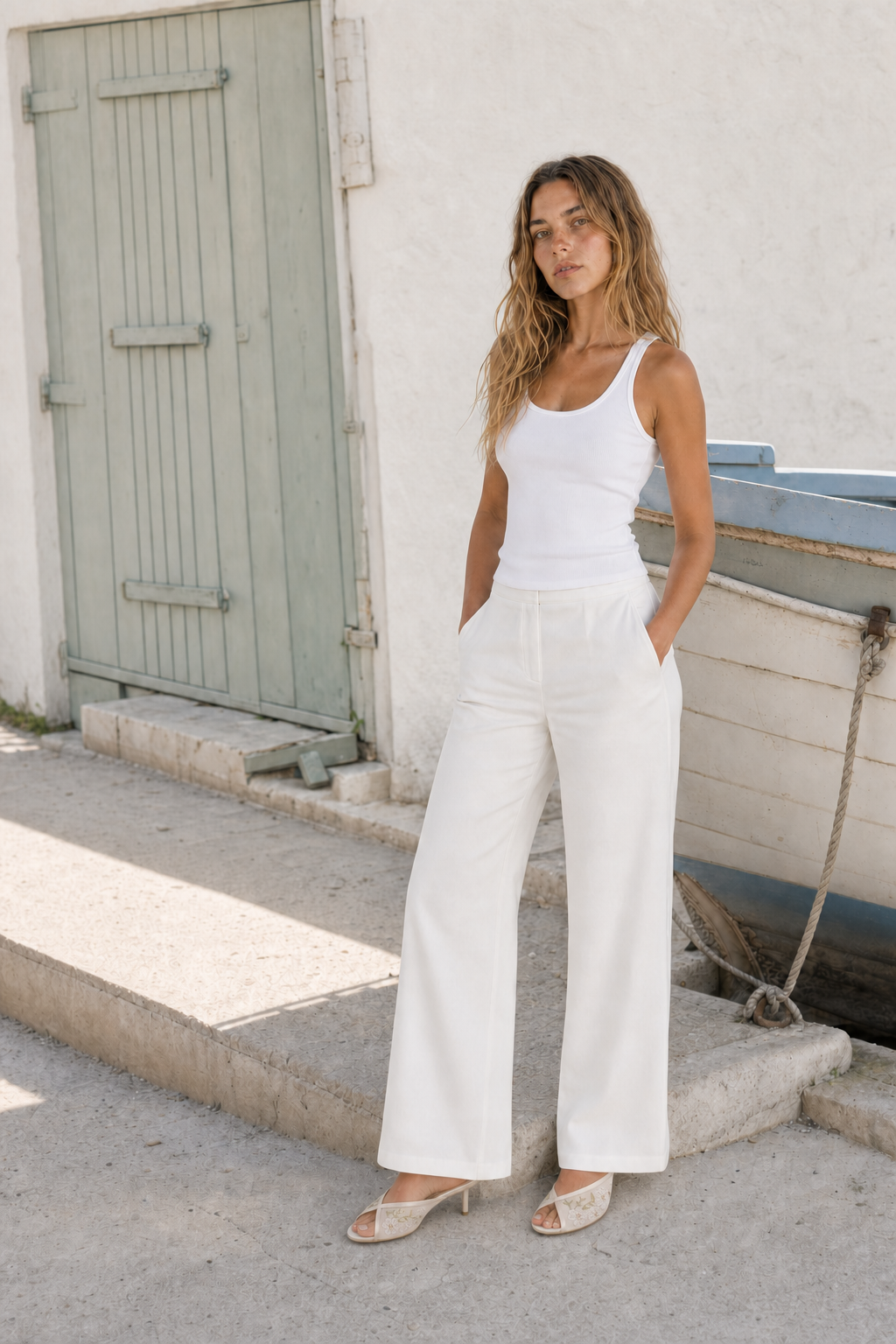 Oia Trousers - White