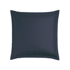 Biarritz - Juego de 2 fundas de almohada - Satén de algodón - Blanco / Azul oscuro