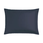 Biarritz - Juego de 2 fundas de almohada - Satén de algodón - Blanco / Azul oscuro