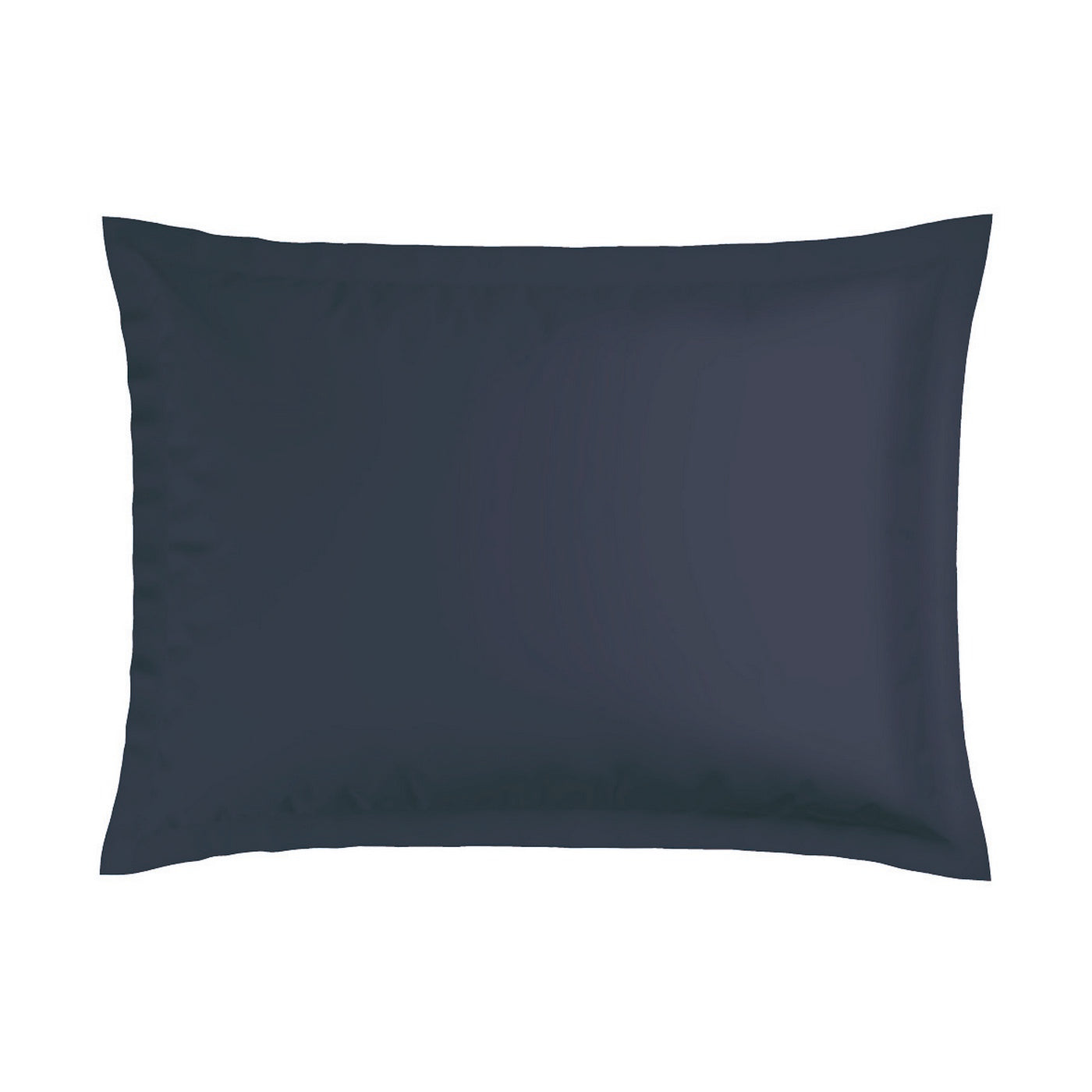 Biarritz - Juego de 2 fundas de almohada - Satén de algodón - Blanco / Azul oscuro