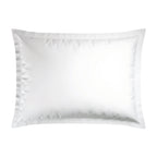 Biarritz - Juego de 2 Fundas de Almohada - Satén de Algodón - Azul Oscuro / Blanco