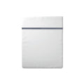 Biarritz - Flat Sheet - Cotton Satin - Dark Blue / White