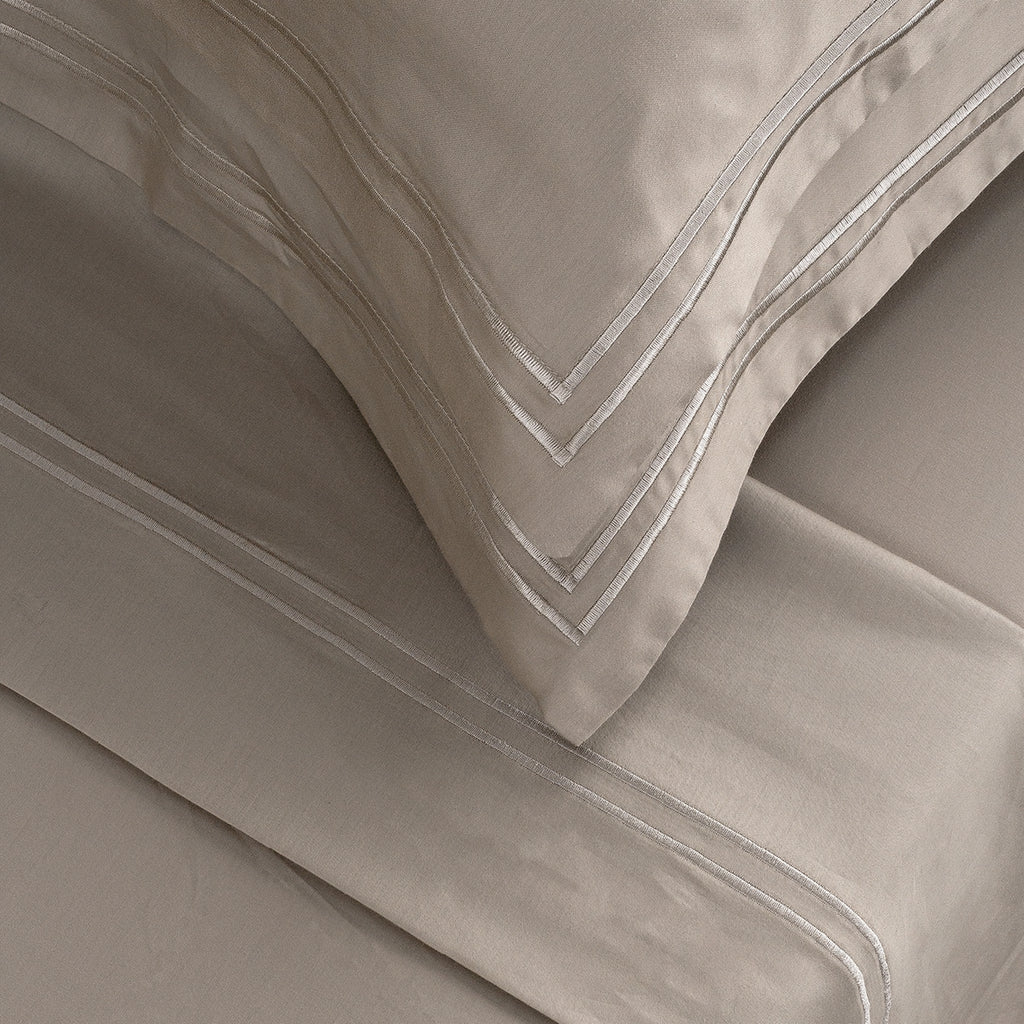 Biarritz - Sheet Set - Cotton Sateen - Taupe / Taupe