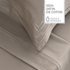 Biarritz - Sheet Set - Cotton Sateen - Taupe / Taupe