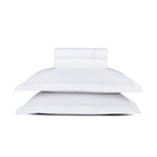 Biarritz - Sheet Set - Cotton Sateen - White / White